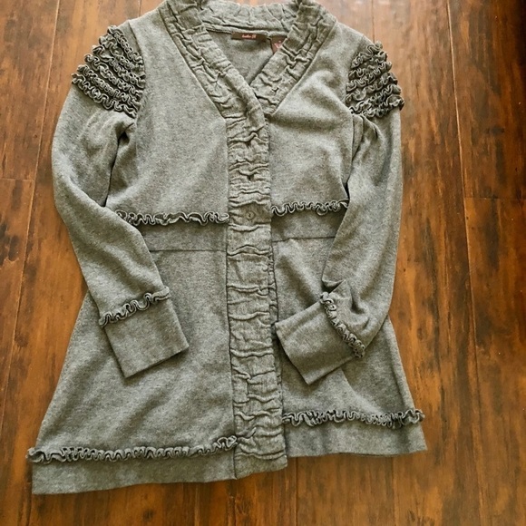 Dark Heather Gray Button-Up Sweater - Picture 1 of 4